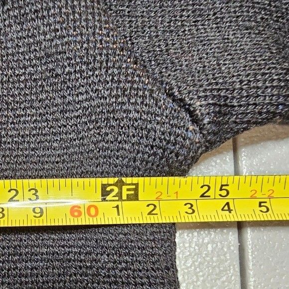 Bogner Mens M Vintage Wool Blend Black Blue Brown Embroidered Neck Zip Sweater - Picture 9 of 14